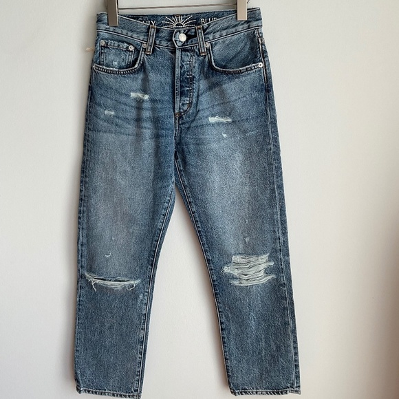 NWT DAILY BLUE/  Adriano Goldschmied JEAN HYPE IN Tempest Distressed SZ 24 - Picture 3 of 13